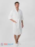 Махровый халат Кимоно унисекс однонитка белый МЗ-24 (1)