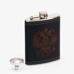 Подарочный набор «Герб РФ»: фляжка 240 мл, 4 стопки, воронка