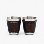 Подарочный набор «Герб РФ»: фляжка 240 мл, 4 стопки, воронка