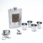 Подарочный набор «СССР»: фляжка 270 мл 4 стопки, воронка, брелок