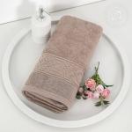 Полотенце махровое "Ажур" (бежевый)