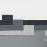 Доски разделочные Доляна, набор 4 шт., на подставке, пластик, 33?8?24 см, серые