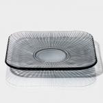 Набор посуды «Мави», 6 предметов: 2 миски 350 мл, 2 стакана 250 мл, салатник 800 мл, тарелка d=20.8 см, стекло, серый