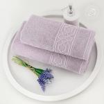 Полотенце махровое "Ажур" (светло-лавандовый)