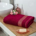 Полотенце махровое "Палитра" (бордовый)