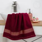 Полотенце махровое "Палитра" (бордовый)