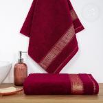 Полотенце махровое "Палитра" (бордовый)