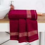 Полотенце махровое "Палитра" (бордовый)