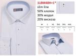 1LBM48H+1* (L-4XL) 6шт. Сорочка мужская, дл.рукав, полупритал., голубой, BROSTEM