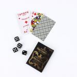 Подарочный набор мужской «Особенный», карты, домино, стопки 2 шт. ? 30 мл, кости игральные 4 шт.