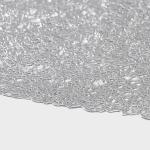 Салфетки сервировочные на стол Доляна «Соломка», 30?45 см, 4 шт., серебряные