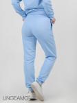 Женские брюки из футера LINGEAMO голубые КБ-22 (62)