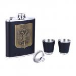 Подарочный набор «Герб России»: фляжка 210 мл, 2 стопки, воронка