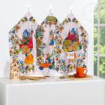 Набор полотенец из рогожки "Московские мишки"