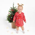 Боди - платье детское «Крошка Я» Joy, рост 74-80 см, красное