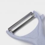 Набор кухонных принадлежностей «Для кухни», 4 предмета: доска, нож, ножницы, овощечистка, голубой