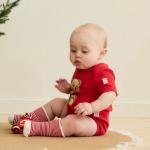 Боди детское «Крошка Я. Новогодние медвежата», рост 68-74 см, красное