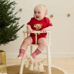 Боди детское «Крошка Я. Новогодние медвежата», рост 68-74 см, красное