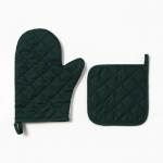 Кухонный набор «Алоэ вера»: варежка-прихватка 20?27 см, прихватка 17?17 см