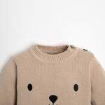 Джемпер вязаный Крошка Я «Мишка» рост 98-104 см, бежевый