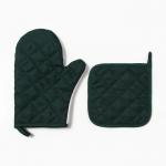 Кухонный набор «Денежное дерево»: варежка-прихватка 20?27 см, прихватка 17?17 см