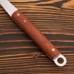 Ложка сервировочная с деревянной ручкой, длина 35 см, длина ручки 14.5 см, черпало 7?11 см