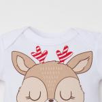 Боди детское «Крошка Я. Оленёнок», рост 62-68 см, белое