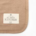 Кухонный набор «Этель» ECO: варежка 20?28 см, прихватка 19?19 см, 70% хлопок, 30% лён, бежевый