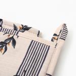 Кухонный набор «Этель» Leaves: варежка-прихватка, прихватка 100% хлопок, репс 220 г/м?