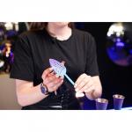 Ложка - сито барная для крупных частиц Flume, нержавеющая сталь, синий, фиолетовый