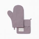 Кухонный набор Этель Kitchen, варежка-прихватка 18?29 см, прихватка 19?19 см, сиреневый