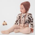 Джемпер вязаный Крошка Я «Леопард», рост 68-74 см, бежевый