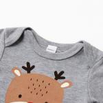 Боди детское «Крошка Я» Mery Xmas, рост 62-68 см, серое