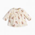 Боди-платье Крошка Я «Merry Xmas», рост 74-80 см, цвет бежевый