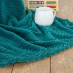 Плед флисовый "Роскошь" Малахит