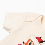 Боди детское с длинным рукавом «Крошка Я» Christmas, рост 62-68 см, молочное