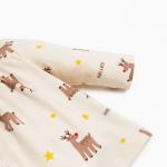 Боди - платье детское «Крошка Я» Merry Xmas, рост 80-86 см, бежевое