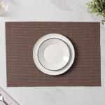 Салфетки сервировочные на стол Доляна «Шер», 4 шт., 30?45 см, коричневые