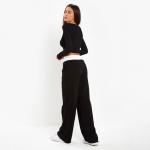 Брюки с двойной резинкой женские MIST, размер 44, чёрные