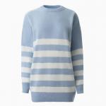 Джемпер женский MINAKU: Casual collection, экрю, голубой, размер 46