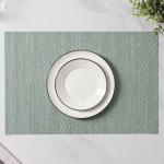 Салфетки сервировочные на стол Доляна «Энн», 4 шт., 30?45 см, серо-голубые