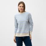 Джемпер женский DommoD, голубой, молочный, размер 46-50