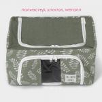 Кофр для хранения вещей Доляна Leaves, 39?29?20 см, 24 л, зелёный