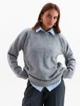 Джемпер женский MINAKU: Knitwear collection, светло-серый, размер 46-48