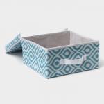 Короб для хранения Доляна «Лагуна», 30?28?15 см, бирюзовый