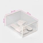 Коробка для хранения обуви с дверцей Доляна Middle size, 24?33?14 см, 2 шт.