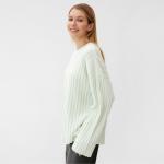 Джемпер вязаный женский MINAKU: Knitwear collection, цвет фисташковый, размер 46-48