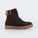 коричнев. ботинки женская Войлок