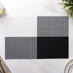 Салфетки сервировочные на стол Доляна «Настроение», 45?30 см, 4 шт., бело-чёрные