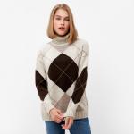 Джемпер женский MINAKU: Casual collection, бежевый, размер 42-44